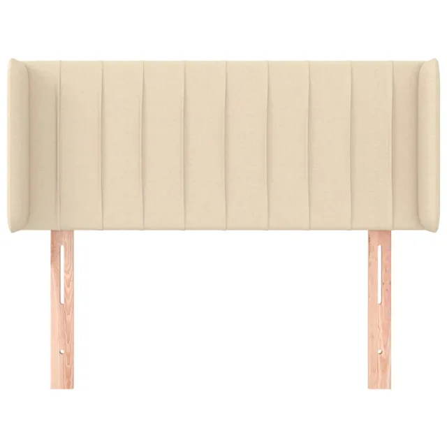 Tête de lit avec oreilles Crème 103x16x78/88 cm Tissu