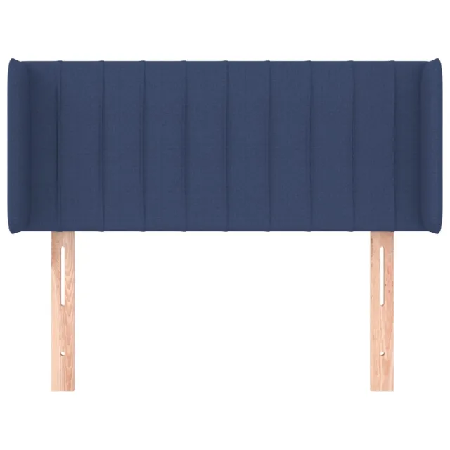 Tête de lit avec oreilles Bleu 103x16x78/88 cm Tissu
