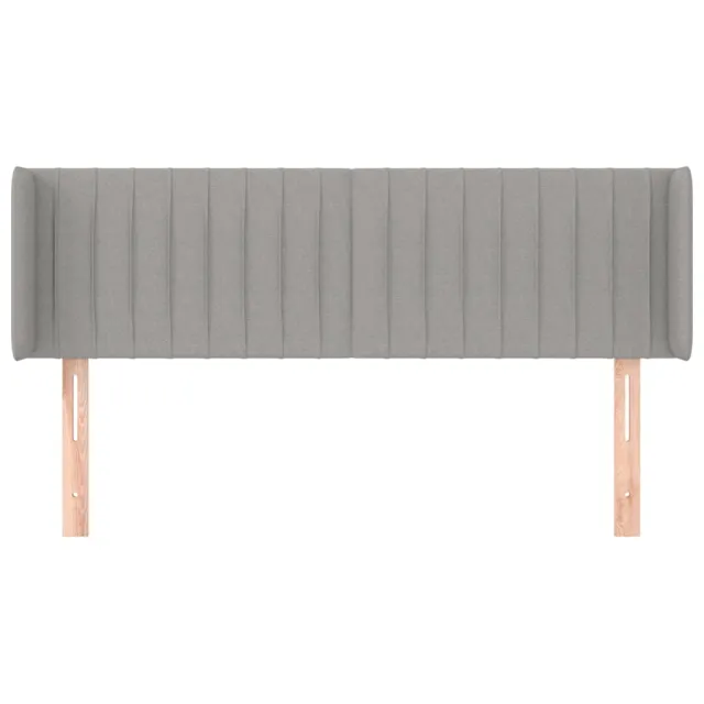 Tête de lit avec oreilles Gris clair 147x16x78/88 cm Tissu