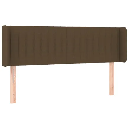Tête de lit avec oreilles Marron Foncé 147x16x78/88 cm Tissu 2