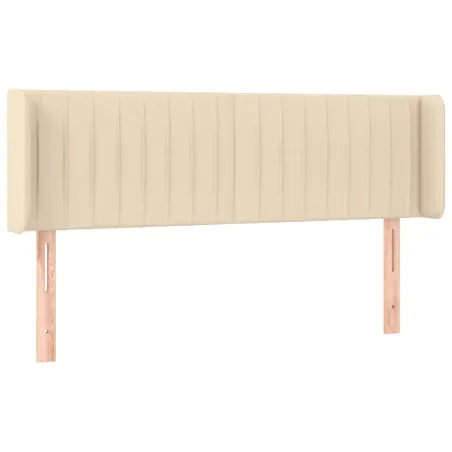 Tête de lit avec oreilles Crème 147x16x78/88 cm Tissu