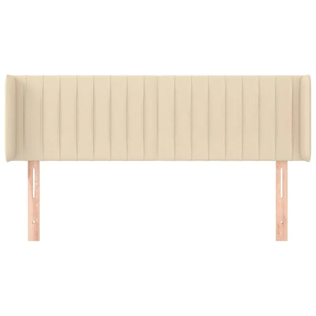 Tête de lit avec oreilles Crème 147x16x78/88 cm Tissu