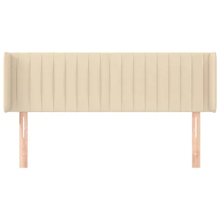Tête de lit avec oreilles Crème 147x16x78/88 cm Tissu