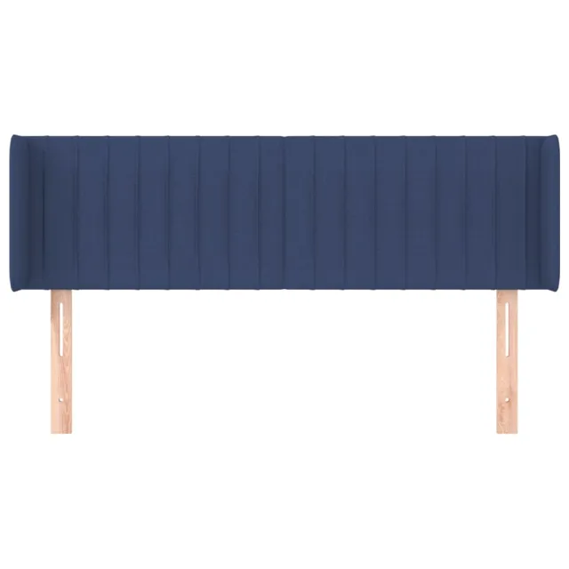 Tête de lit avec oreilles Bleu 147x16x78/88 cm Tissu