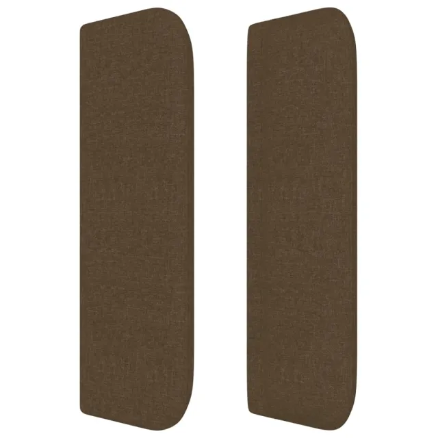 Tête de lit avec oreilles Marron Foncé 163x16x78/88 cm Tissu