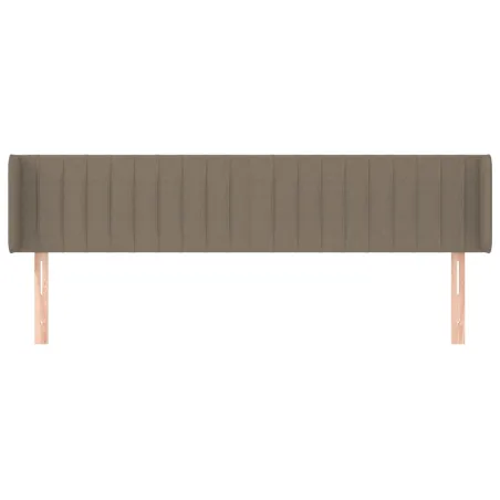 Tête de lit avec oreilles Taupe 163x16x78/88 cm Tissu