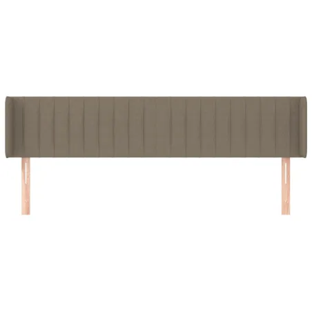 Tête de lit avec oreilles Taupe 183x16x78/88 cm Tissu