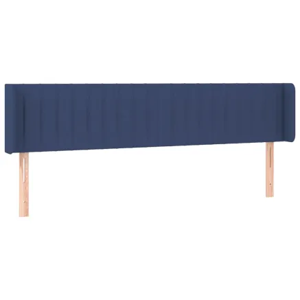Tête de lit avec oreilles Bleu 183x16x78/88 cm Tissu 2