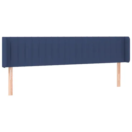 Tête de lit avec oreilles Bleu 203x16x78/88 cm Tissu 2