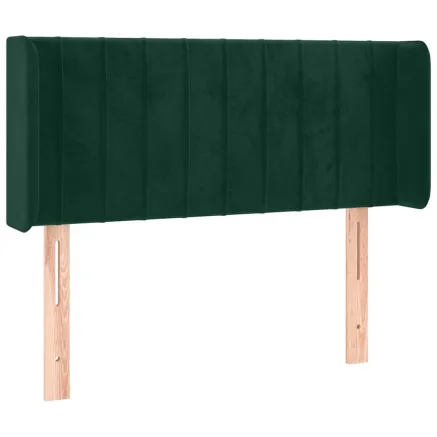 Tête de lit avec oreilles Vert foncé 83x16x78/88 cm Velours 2