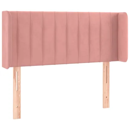 Tête de lit avec oreilles Rose 83x16x78/88 cm Velours 2