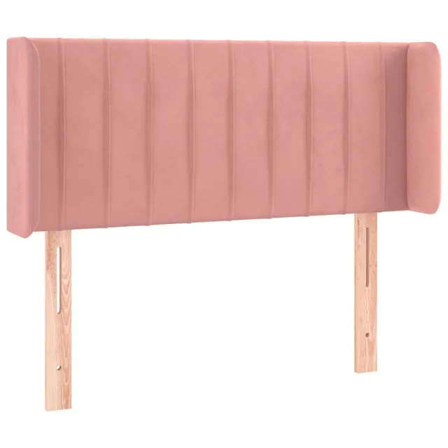 Tête de lit avec oreilles Rose 83x16x78/88 cm Velours