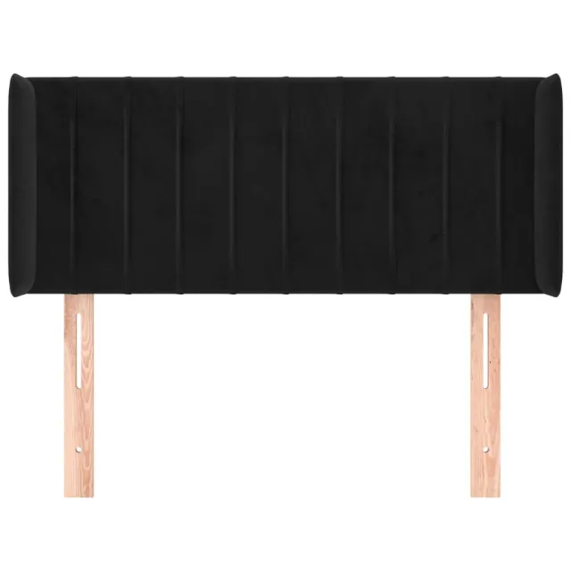 Tête de lit avec oreilles Noir 93x16x78/88 cm Velours