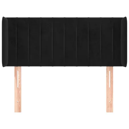 Tête de lit avec oreilles Noir 93x16x78/88 cm Velours