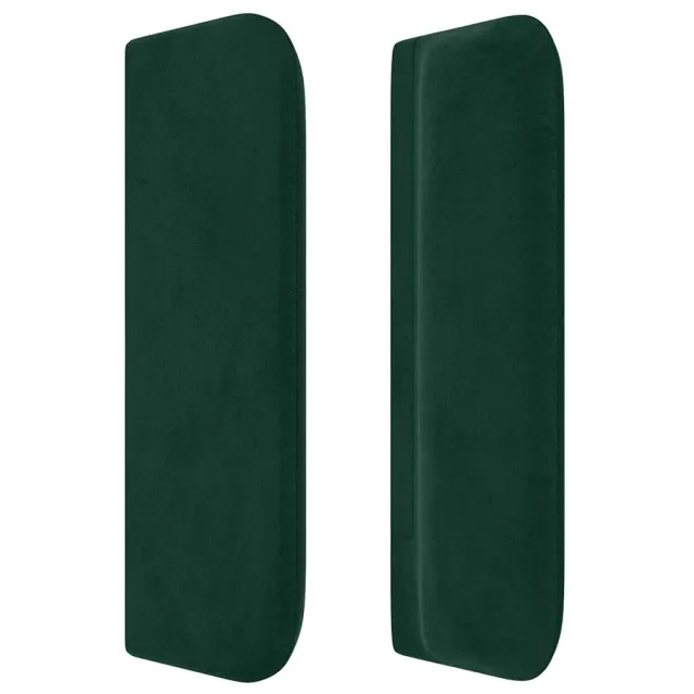 Tête de lit avec oreilles Vert foncé 93x16x78/88 cm Velours