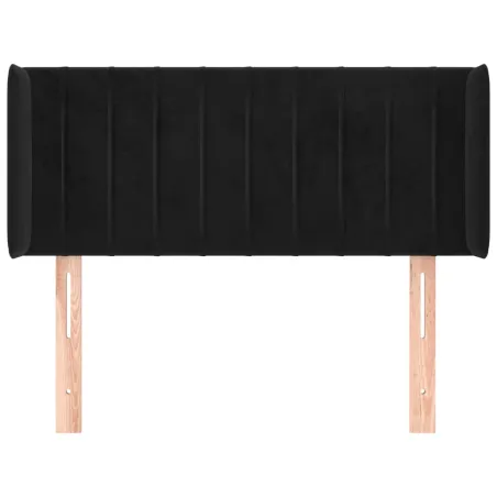 Tête de lit avec oreilles Noir 103x16x78/88 cm Velours