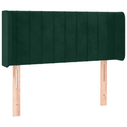 Tête de lit avec oreilles Vert foncé 103x16x78/88 cm Velours 2