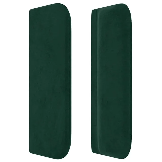 Tête de lit avec oreilles Vert foncé 103x16x78/88 cm Velours