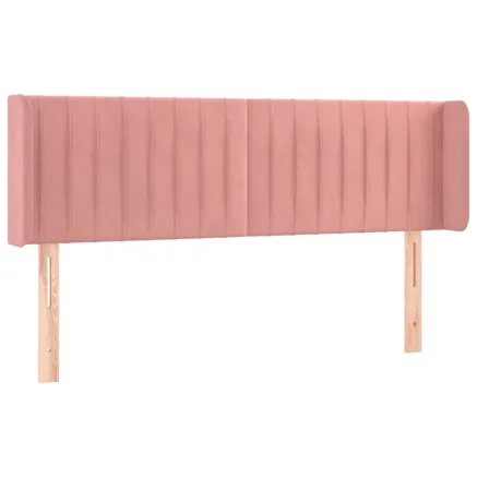 Tête de lit avec oreilles Rose 147x16x78/88 cm Velours 2
