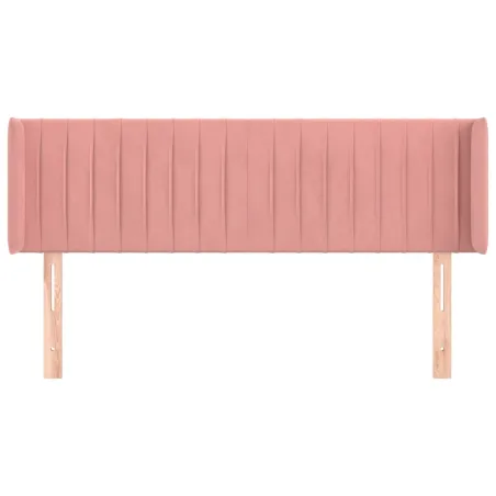 Tête de lit avec oreilles Rose 147x16x78/88 cm Velours