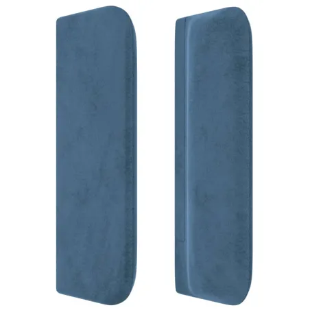 Tête de lit avec oreilles Bleu foncé 163x16x78/88 cm Velours