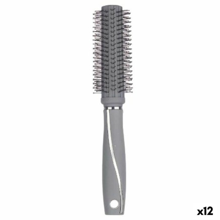 Cepillo Redondo Berilo 352 352 Gris Silicona Plástico (12 Unidades)