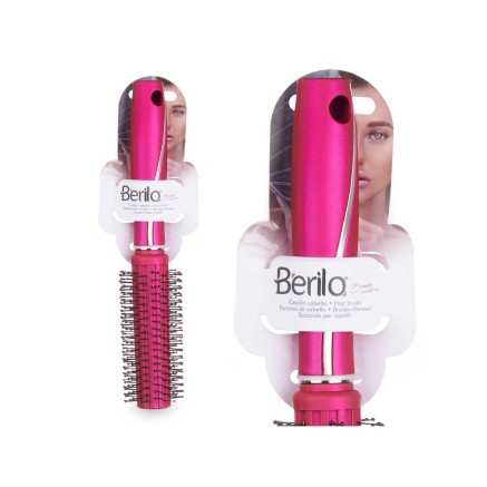 Brosse Ronde Berilo 354 354 Fuchsia Silicone Plastique (12 Unités) 2