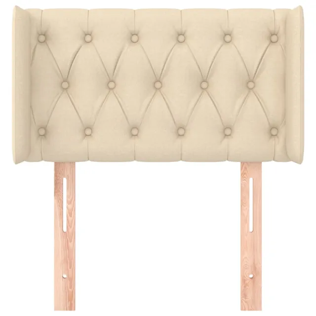 Tête de lit avec oreilles Crème 83x16x78/88 cm Tissu