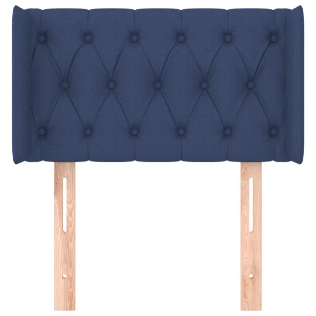 Tête de lit avec oreilles Bleu 83x16x78/88 cm Tissu