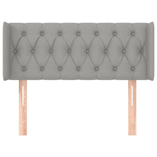 Tête de lit avec oreilles Gris clair 93x16x78/88 cm Tissu