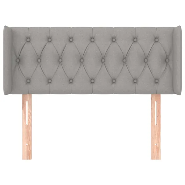 Tête de lit avec oreilles Gris clair 103x16x78/88 cm Tissu