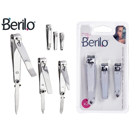 Nagelknipser Berilo 1703239 1703239 Silberfarben Metall (12 Stück) 2