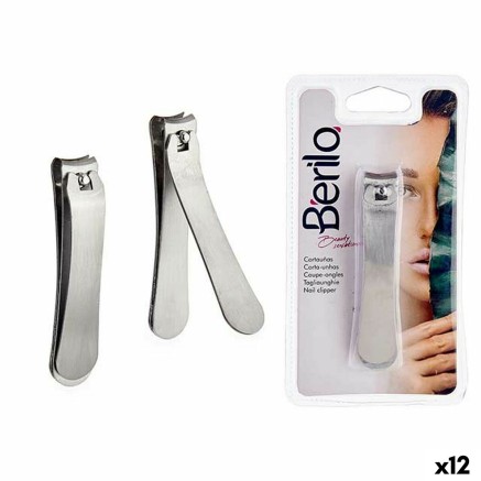 Cortauñas Berilo 1703240 1703240 Plateado Metal (12 Unidades)