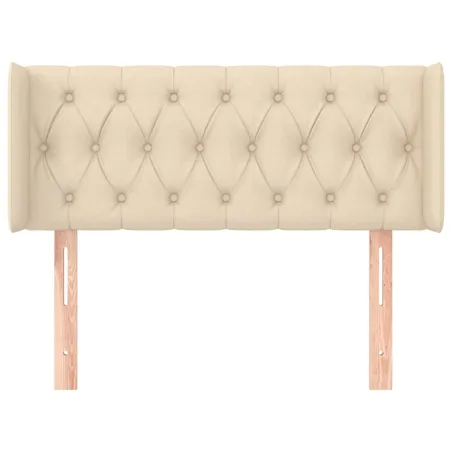 Tête de lit avec oreilles Crème 103x16x78/88 cm Tissu