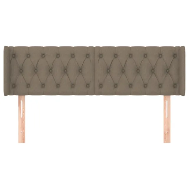 Tête de lit avec oreilles Taupe 147x16x78/88 cm Tissu