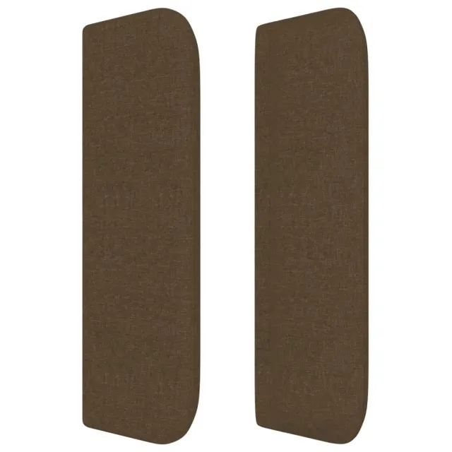 Tête de lit avec oreilles Marron Foncé 183x16x78/88 cm Tissu