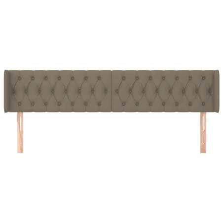 Tête de lit avec oreilles Taupe 203x16x78/88 cm Tissu