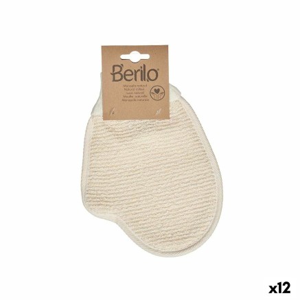 Guanto Esfoliante Berilo B7081-12 B7081-12 Bianco Beige (12 Unità)
