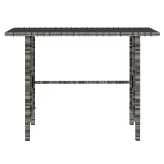 Ensemble à manger de jardin 4pcs coussins Gris Résine tressée