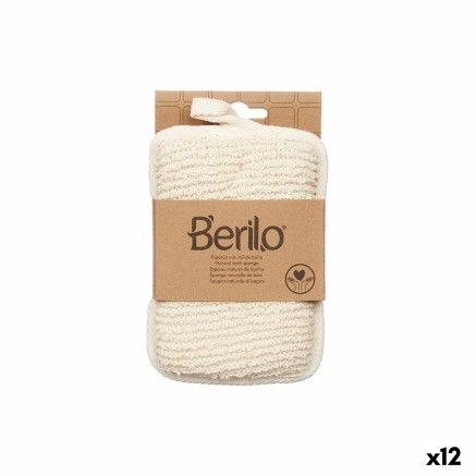 Body Sponge Berilo B7081-6 B7081-6 White Beige 11 x 16,5 x 2 cm (12 Un