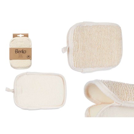 Manopla Exfoliante Berilo B7081-5 B7081-5 Blanco Beige (12 Unidades) 2