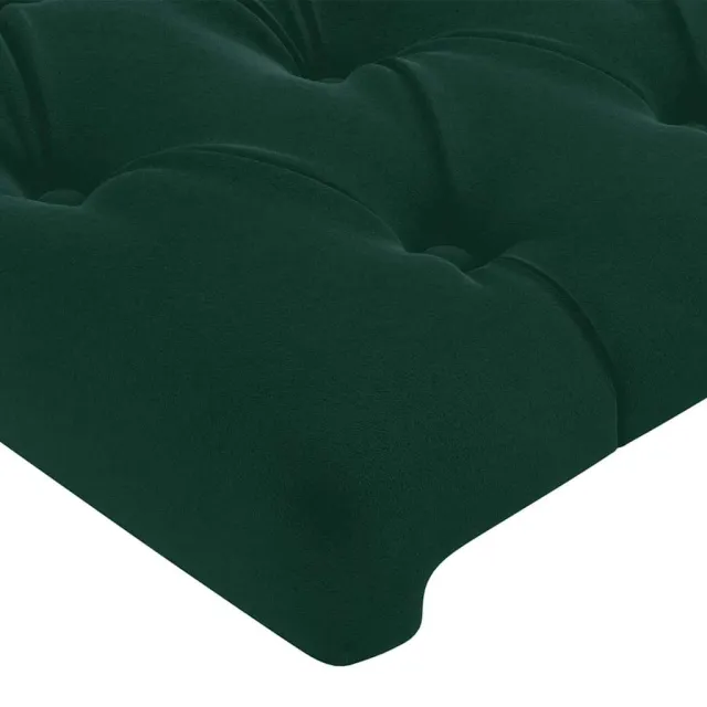 Tête de lit avec oreilles Vert foncé 183x16x78/88 cm Velours