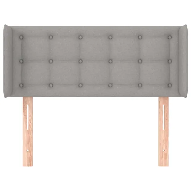 Tête de lit avec oreilles Gris clair 83x16x78/88 cm Tissu