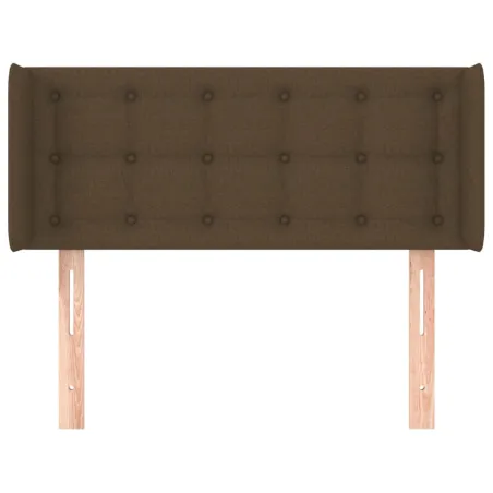 Tête de lit avec oreilles Marron Foncé 83x16x78/88 cm Tissu