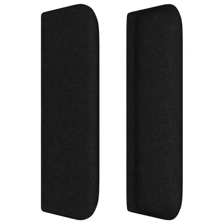 Tête de lit avec oreilles Noir 93x16x78/88 cm Tissu