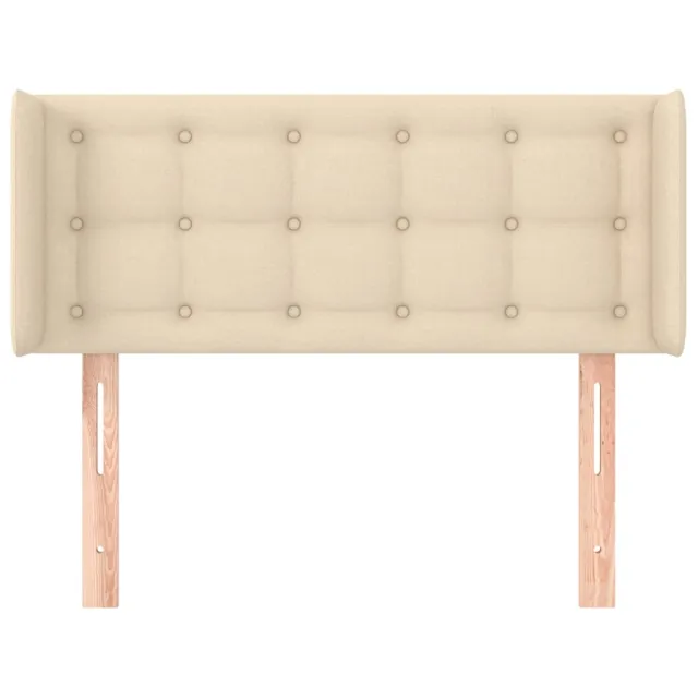 Tête de lit avec oreilles Crème 93x16x78/88 cm Tissu