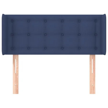 Tête de lit avec oreilles Bleu 93x16x78/88 cm Tissu