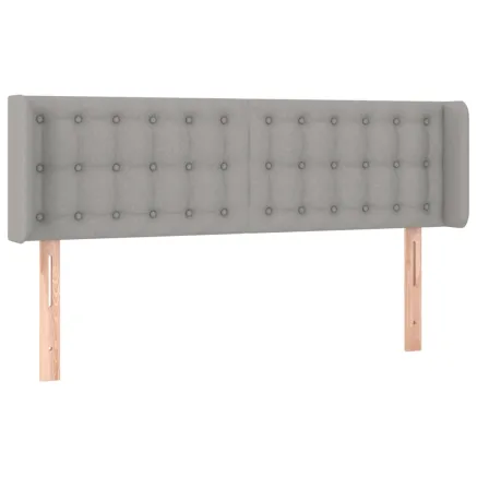 Tête de lit avec oreilles Gris clair 147x16x78/88 cm Tissu 2