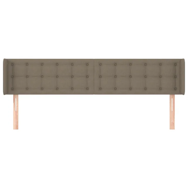 Tête de lit avec oreilles Taupe 183x16x78/88 cm Tissu
