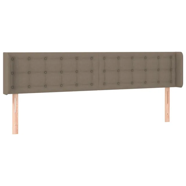 Tête de lit avec oreilles Taupe 203x16x78/88 cm Tissu
